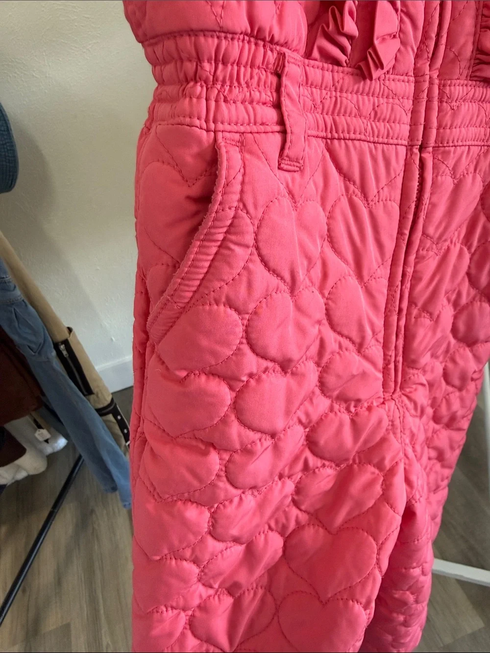 GAP Pink Quilted Kids Snow Bib